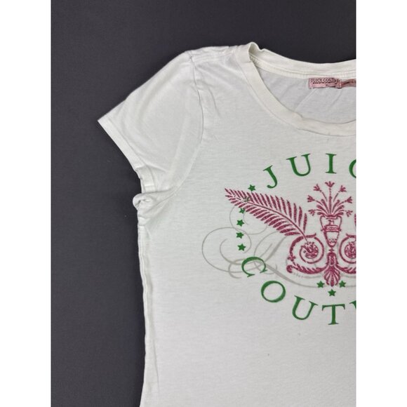 Juicy Couture Y2K XL White Shirt Womens Streetwear Hype Designer Art Tee - Picture 4 of 11